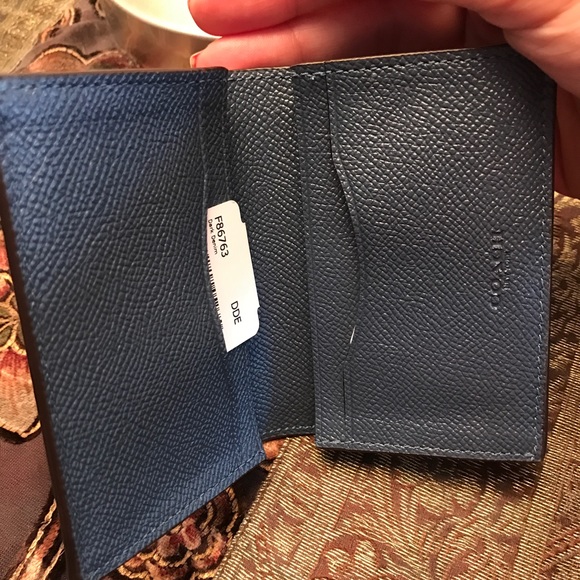 Coach Other - 🌰HP🌰Authentic COACH Denim leather bifold card cs